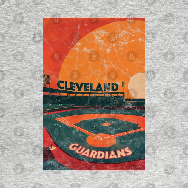 Midcentury Cleveland Guardians Stadium by Rad Love